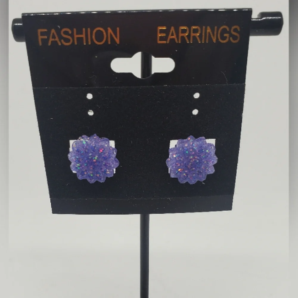 2 Pairs of Sunflower Homemade Resin Earrings - Picture 2 of 2